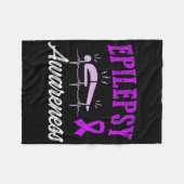 Couverture Polaire Epilepsy Awareness Epileptic Warrior Survivor 25  (Devant (Horizontal))