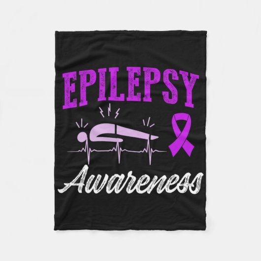 Couverture Polaire Epilepsy Awareness Epileptic Warrior Survivor 25  (Devant)