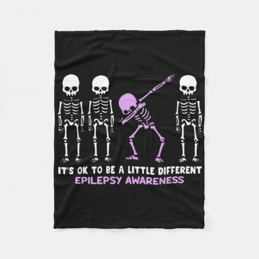 Couverture Polaire Epilepsy Awareness It's Ok To Be A Little Differen (Devant)