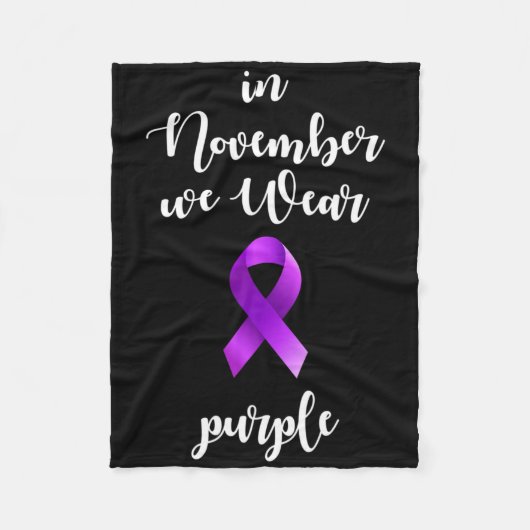 Couverture Polaire Epilepsy Awareness Month In November We Wear Purpl (Devant)