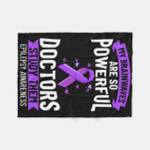 Couverture Polaire Epilepsy Awareness Purple Ribbon Bracelet Warrior  (Devant (Horizontal))