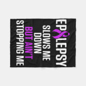 Couverture Polaire Epilepsy Awareness Slows Me Epileptic Warrior Surv (Devant (Horizontal))