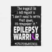 Couverture Polaire Epilepsy Awareness Write It Epileptic Warrior Surv (Devant)