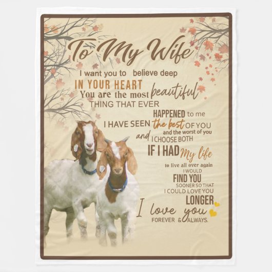 Couverture Polaire Épouse|À Ma Femme, Je T'Aime Toujours Et Toujours (Devant)