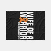 Couverture Polaire Épouse D'Un Guerrier Orange Ribbon Rsdcrps Sensibi (Devant (Horizontal))