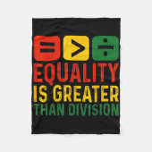 Couverture Polaire Equality Is Greater Than Division Math Black Histo (Devant)