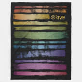 Couverture Polaire Equality Love Rainbow Brush Strokes LGBTQ ID656 (Devant)
