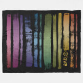 Couverture Polaire Equality Love Rainbow Brush Strokes LGBTQ ID656 (Devant (Horizontal))