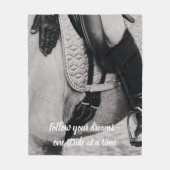 Couverture Polaire Equestre Votre Cheval Photo Motivationnel (Devant)