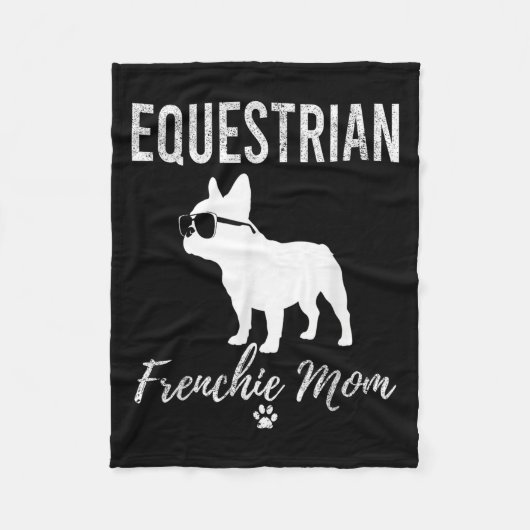 Couverture Polaire Equestria Frenchie Maman Drôle Équitation Gif (Devant)