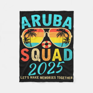 Couverture Polaire Équipe Aruba 2025 Vacances Amis Famille Correspond
