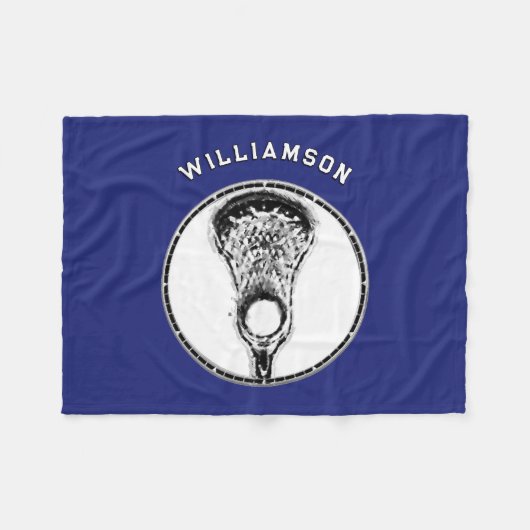 Couverture Polaire Équipe cool Lacrosse Bleu (Devant (Horizontal))