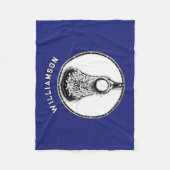 Couverture Polaire Équipe cool Lacrosse Bleu (Devant)