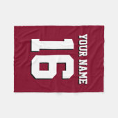 Couverture Polaire Équipe cycliste Burgundy (Devant (Horizontal))