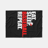 Couverture Polaire Équipe cycliste Eat Sleep Baseball (Devant (Horizontal))