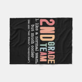 Couverture Polaire Équipe de 2e année de l'enseignant Comme une équip (Devant (Horizontal))
