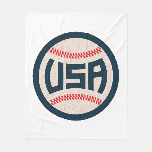 Couverture Polaire Équipe de baseball USA (Devant)