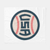 Couverture Polaire Équipe de baseball USA (Devant (Horizontal))
