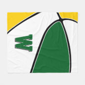 Couverture Polaire équipe de basket-ball en or vert couleurs garçons  (Devant (Horizontal))