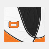 Couverture Polaire équipe de basket orange noir couleurs garçons fill (Devant (Horizontal))