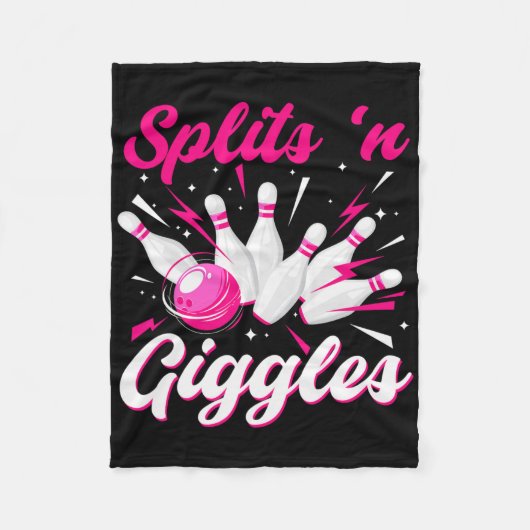 Couverture Polaire Équipe de bowling Funny Splits n Giggles Joueuse m (Devant)