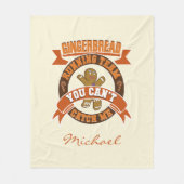 Couverture Polaire Équipe de course en pain d'épice de Noël personnal (Devant)