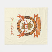 Couverture Polaire Équipe de course en pain d'épice de Noël personnal (Devant (Horizontal))