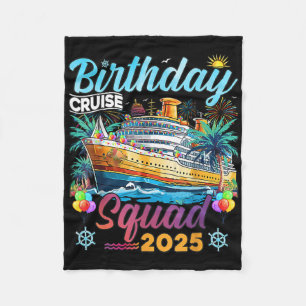 Couverture Polaire Équipe de croisière d'anniversaire 2025 Fête d'ann