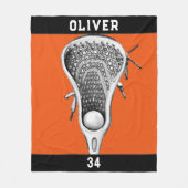 Couverture Polaire Équipe de crosse Orange (Devant)