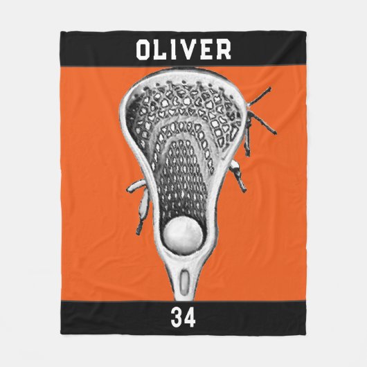 Couverture Polaire Équipe de crosse Orange (Devant)