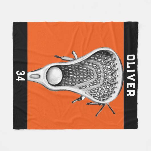 Couverture Polaire Équipe de crosse Orange (Devant (Horizontal))