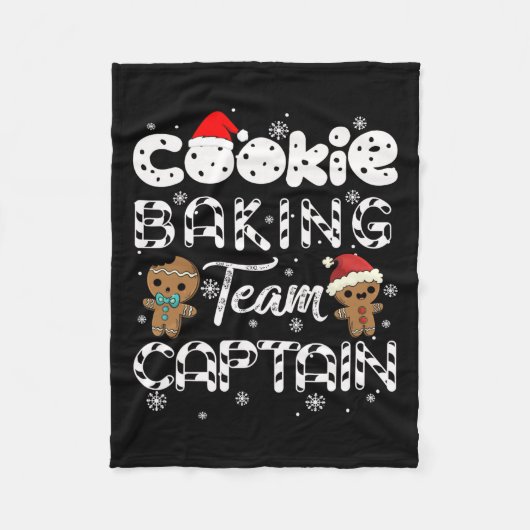 Couverture Polaire Équipe de cuisson des biscuits Capitaine Gingerbre (Devant)