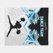 Couverture Polaire Équipe de danse Bébé Bleu, noir et blanc Fleece Bl (Devant (Horizontal))