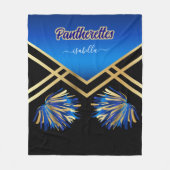 Couverture Polaire Équipe de danse Black, Royal Blue et Gold (Devant)