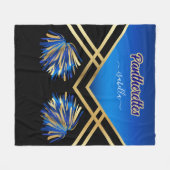 Couverture Polaire Équipe de danse Black, Royal Blue et Gold (Devant (Horizontal))