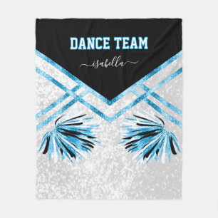 Couverture Polaire Équipe de danse Noir, Blanc et Bébé Bleu polaire B