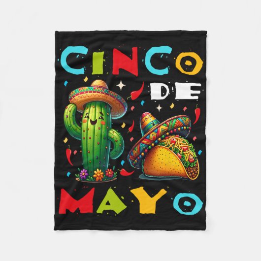 Couverture Polaire Équipe de fiesta mexicaine Cinco De Mayo 5 De Mayo (Devant)