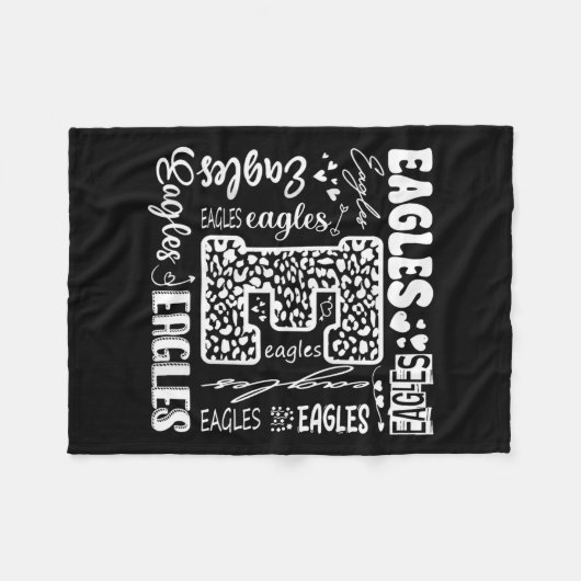 Couverture Polaire Équipe De L'École Heart Eagles Alges Pour Hommes F (Devant (Horizontal))