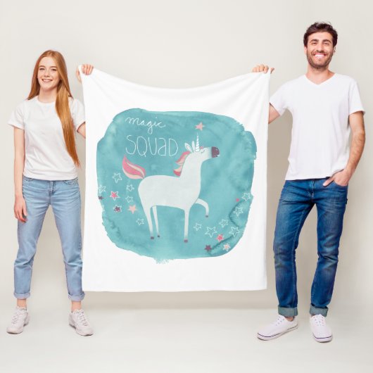 Couverture Polaire Équipe de licorne magique (En situation)