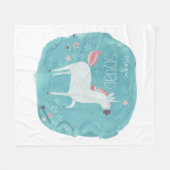 Couverture Polaire Équipe de licorne magique (Devant (Horizontal))