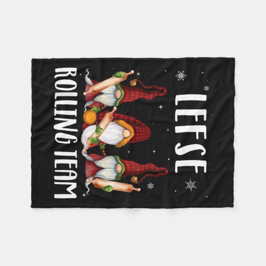 Couverture Polaire Équipe de marche gauche Gnomes Noël Noël Noël Joye (Devant (Horizontal))