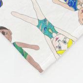 Couverture Polaire Équipe de natation personnalisée Fille nageuse syn (Coin)