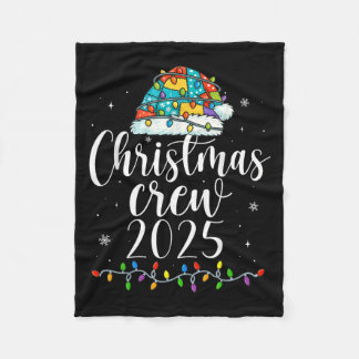 Couverture Polaire Équipe de Noël de famille 2025 Correspondant Noël