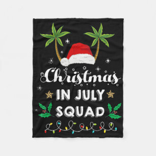 Couverture Polaire Équipe de Noël en Juillet Drôle d'Été Xmas Santa H