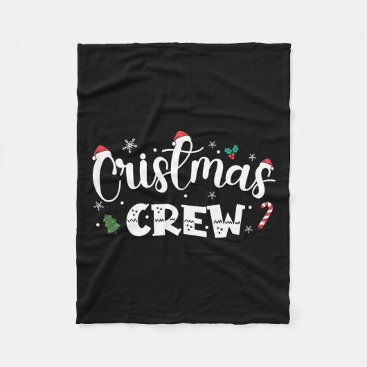 Couverture Polaire Équipe de Noël Père Noël Famille Groupe de jumelag (Devant)