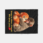 Couverture Polaire Équipe de singe bébé frappe punch  (Devant (Horizontal))