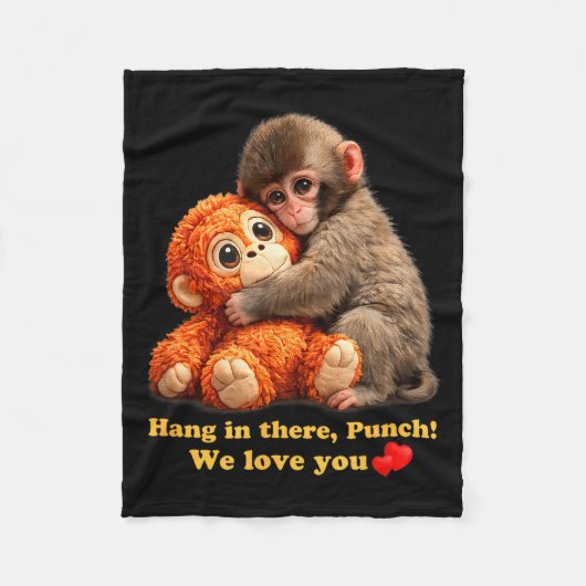Couverture Polaire Équipe de singe bébé frappe punch  (Devant)