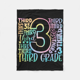 Couverture Polaire Équipe de typographie de 3e année Tie Dye Ck Thé d