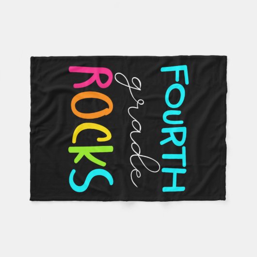 Couverture Polaire Équipe des rochers de 4e année Enseignant (Devant (Horizontal))