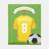 Couverture Polaire Équipe du numéro de nom de soccer personnalisé (Devant)